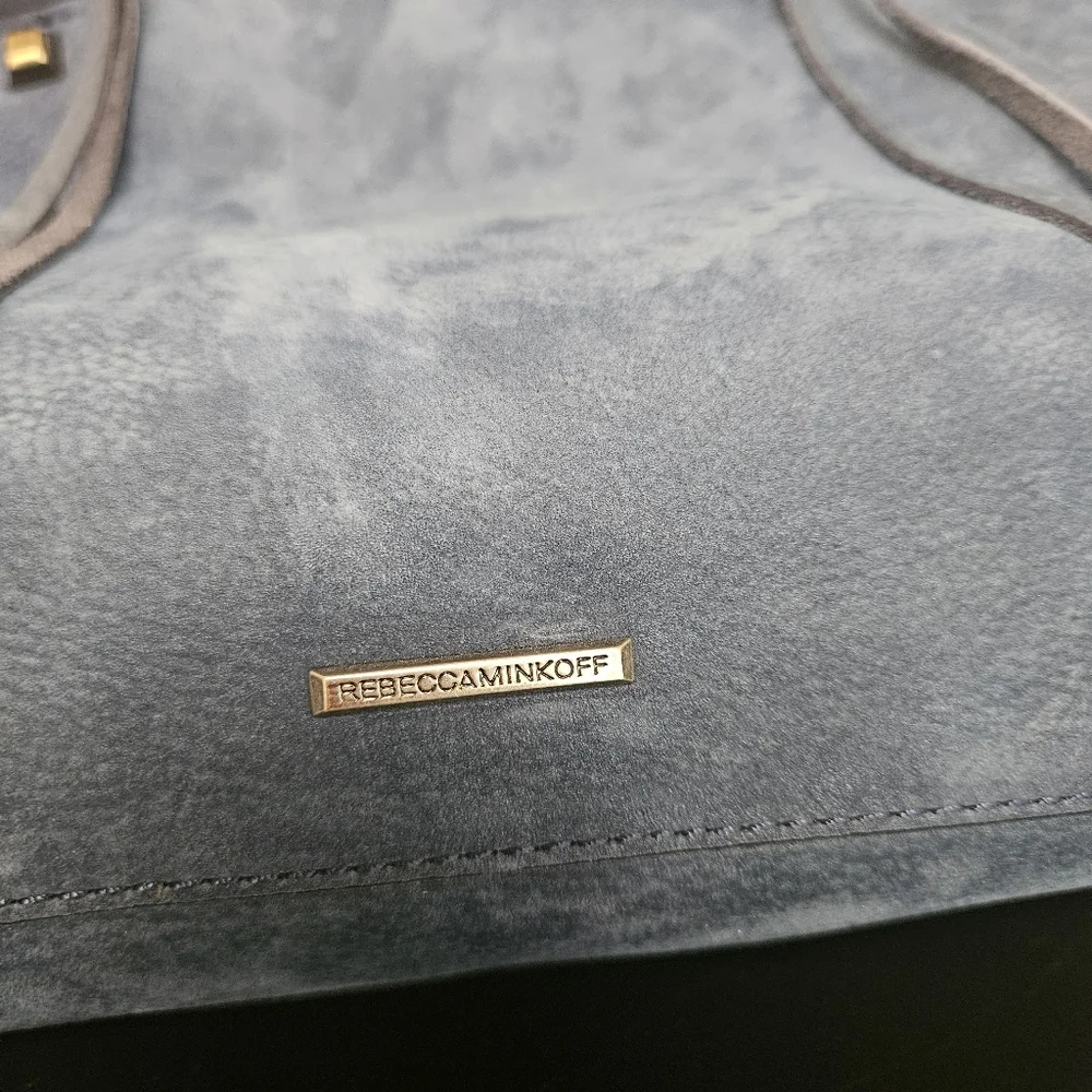 Rebecca Minkoff Blue Suede Satchel Bag - Picture 6 of 10